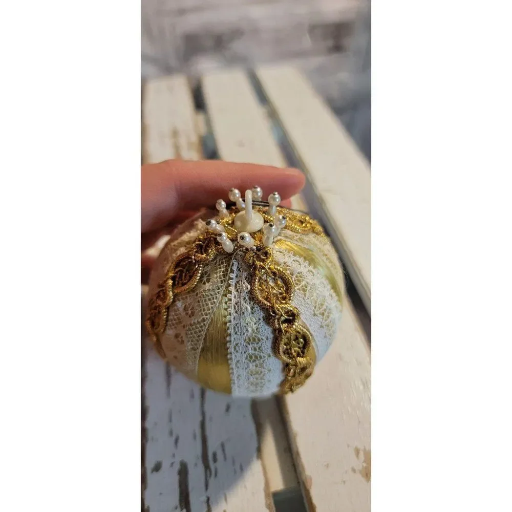 Chandelier Ball Gold white ornament‎ xmas